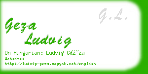 geza ludvig business card